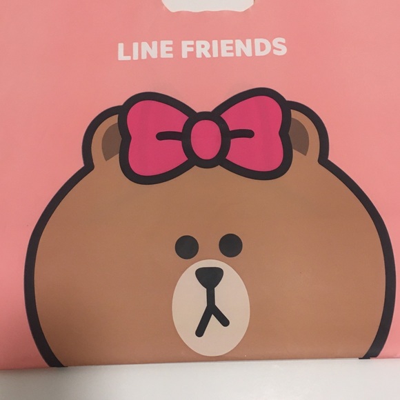 [BTS OFFICIAL] BTS 21 x LINE FRIENDS Brown Cony Plastic Carrier Bag - Picture 2 of 3
